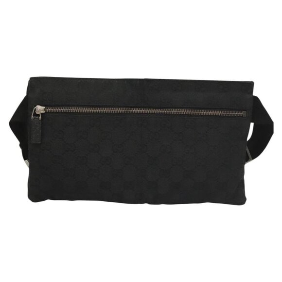 GUCCI GG Canvas Waist bag Black Silver - Picture 2 of 15